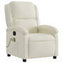 Voir la diapositive 3 : VIDAXL Fauteuil inclinable de massage electrique creme velours