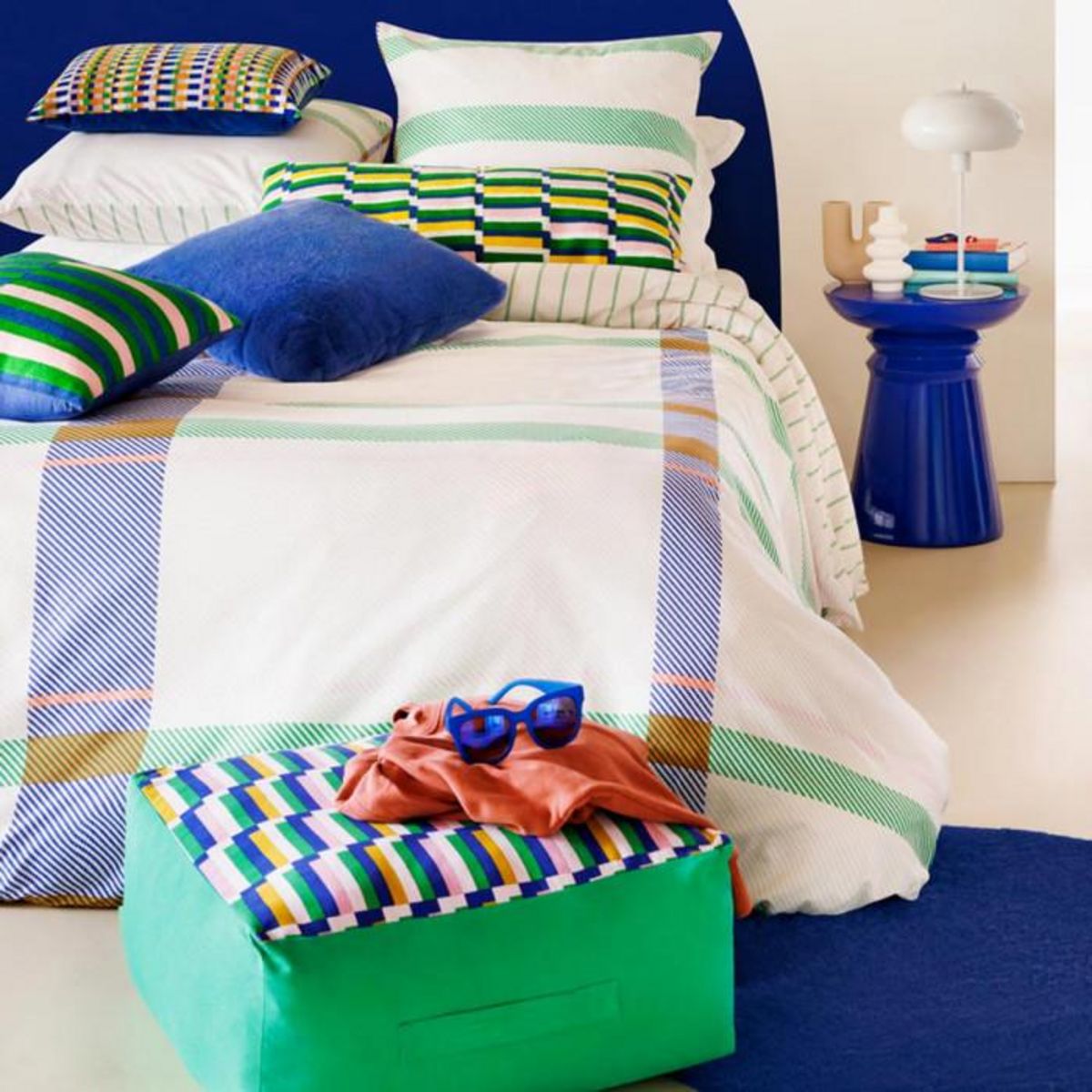 ATMOSPHERA Coussin Déco Brodé  Disso  35x75cm Multicolore