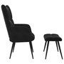 Voir la diapositive 4 : VIDAXL Chaise de relaxation avec tabouret Noir Velours