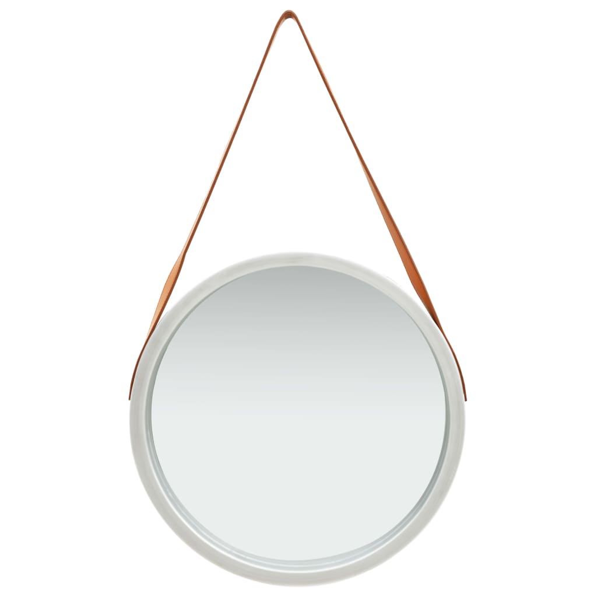Voir la diapositive 2 : VIDAXL Miroir mural avec sangle 50 cm Argente
