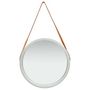 Voir la diapositive 2 : VIDAXL Miroir mural avec sangle 50 cm Argente