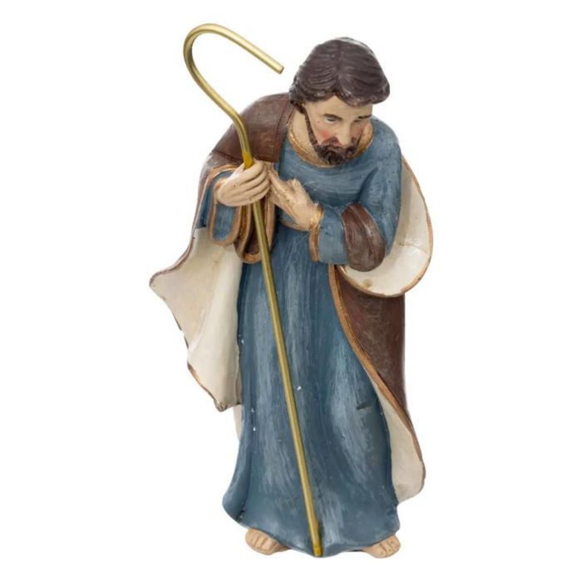 FEERIC LIGHT & CHRISTMAS Lot de 8 Santons en Résine  Crèche de Noël  16cm Multicolore