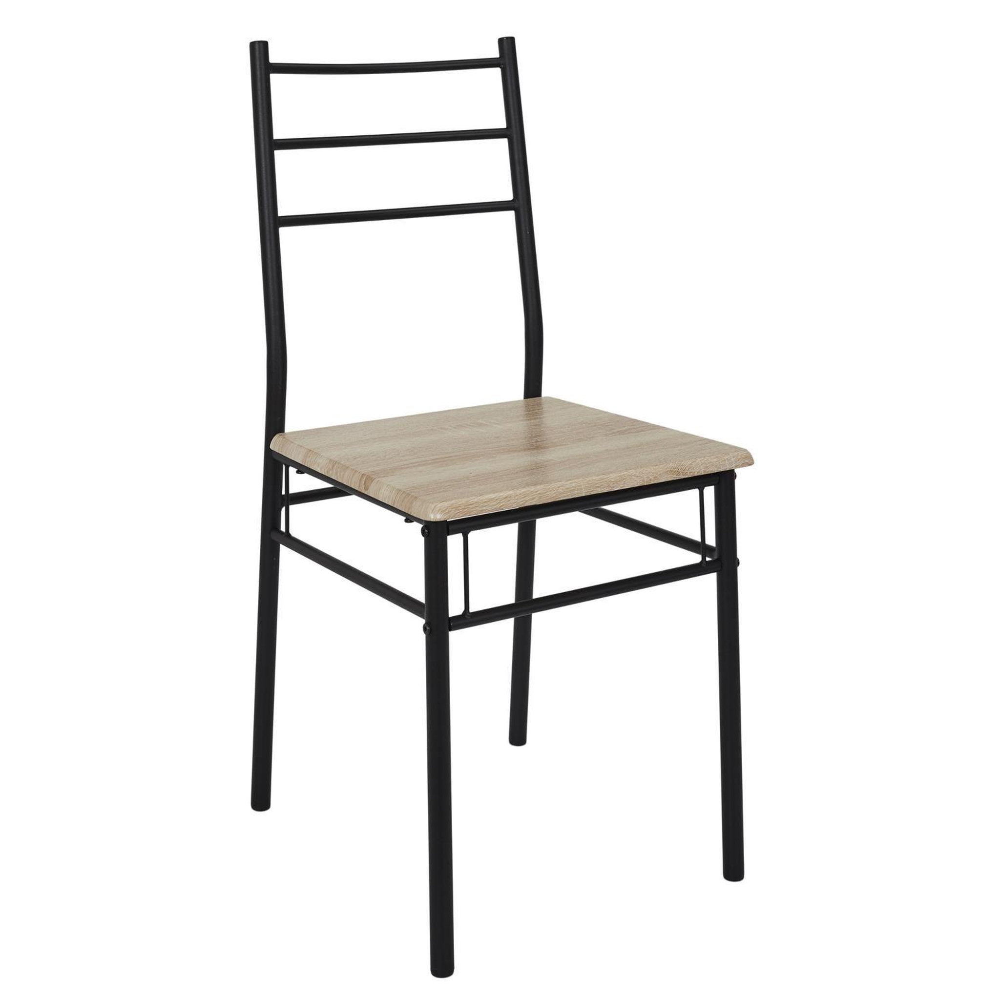 Voir la diapositive 5 : The Home Deco Factory Ensemble table à manger et 4 chaises kalo - marron et noir