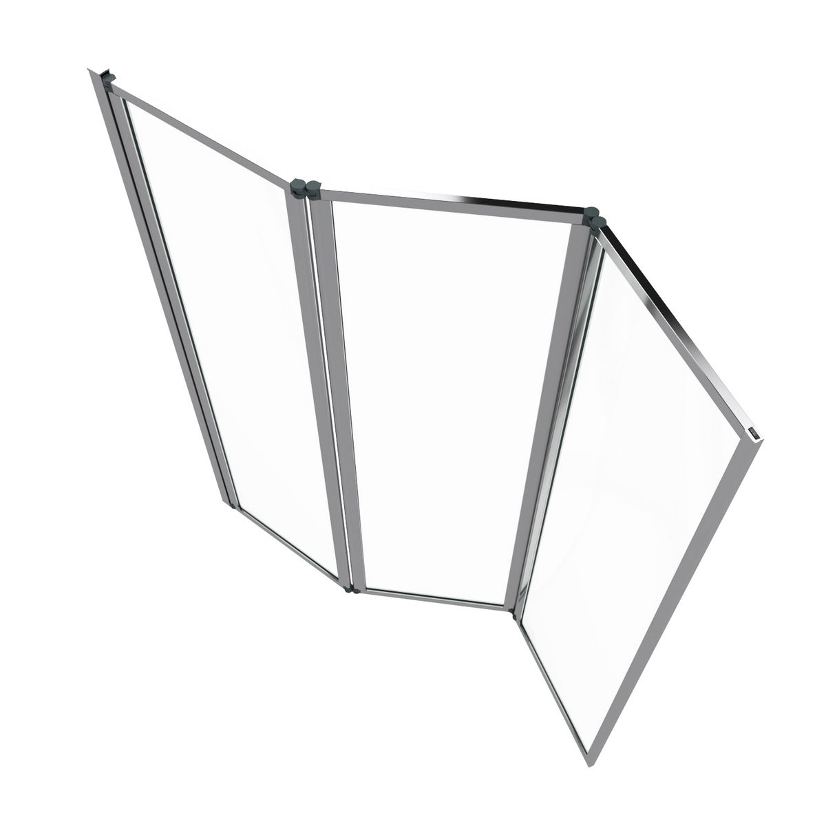 Aurlane Pare Baignoire triple Chromé - 143 x 125 cm