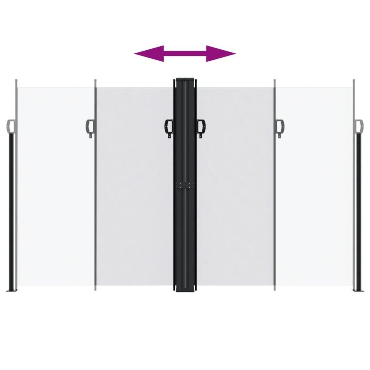 VIDAXL Auvent lateral retractable blanc 200x1200 cm