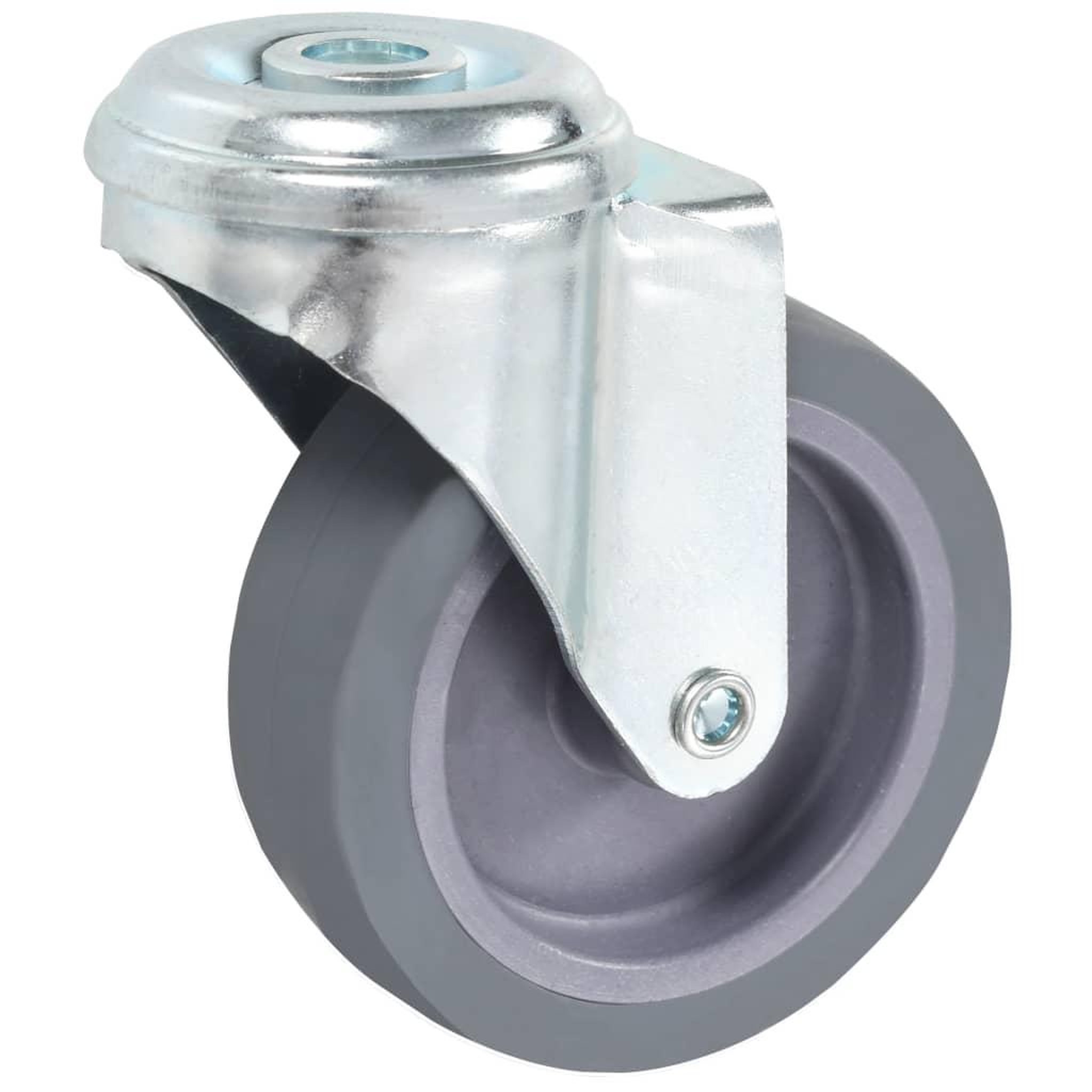 Voir la diapositive 3 : VIDAXL 8 pcs Roulettes pivotantes a trou de boulon 75 mm