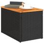 Voir la diapositive 4 : VIDAXL Tables d'appoint jardin 2pcs noir 55x34x37 cm rotin bois massif
