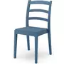 MARKET24 Lot de 4 chaises - ARETA - REA - 51 x 46 x H88 cm - Pétrole