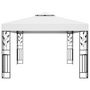 Voir la diapositive 5 : VIDAXL Tonnelle avec double toit et lumieres LED 3x4 m Blanc