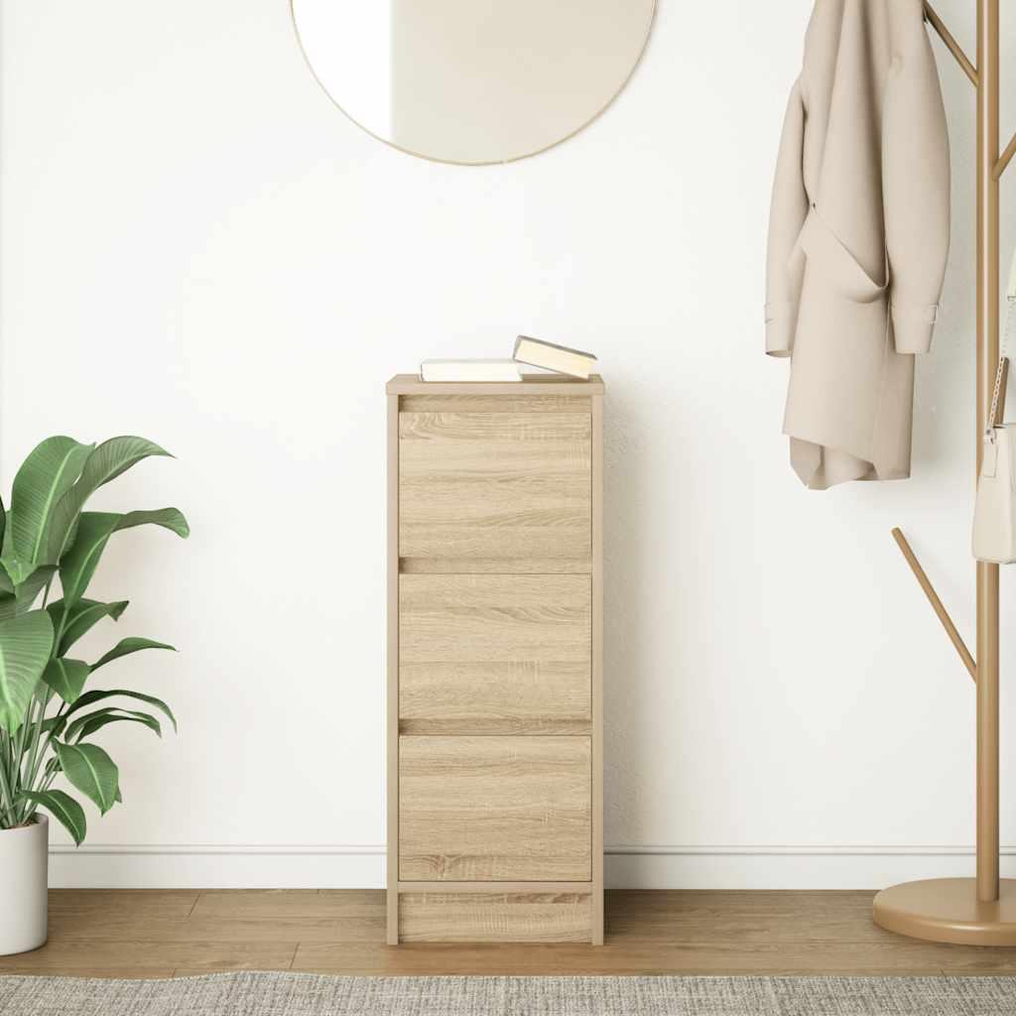Voir la diapositive 3 : VIDAXL Buffet chene sonoma 29,5x34x76 cm bois d'ingenierie