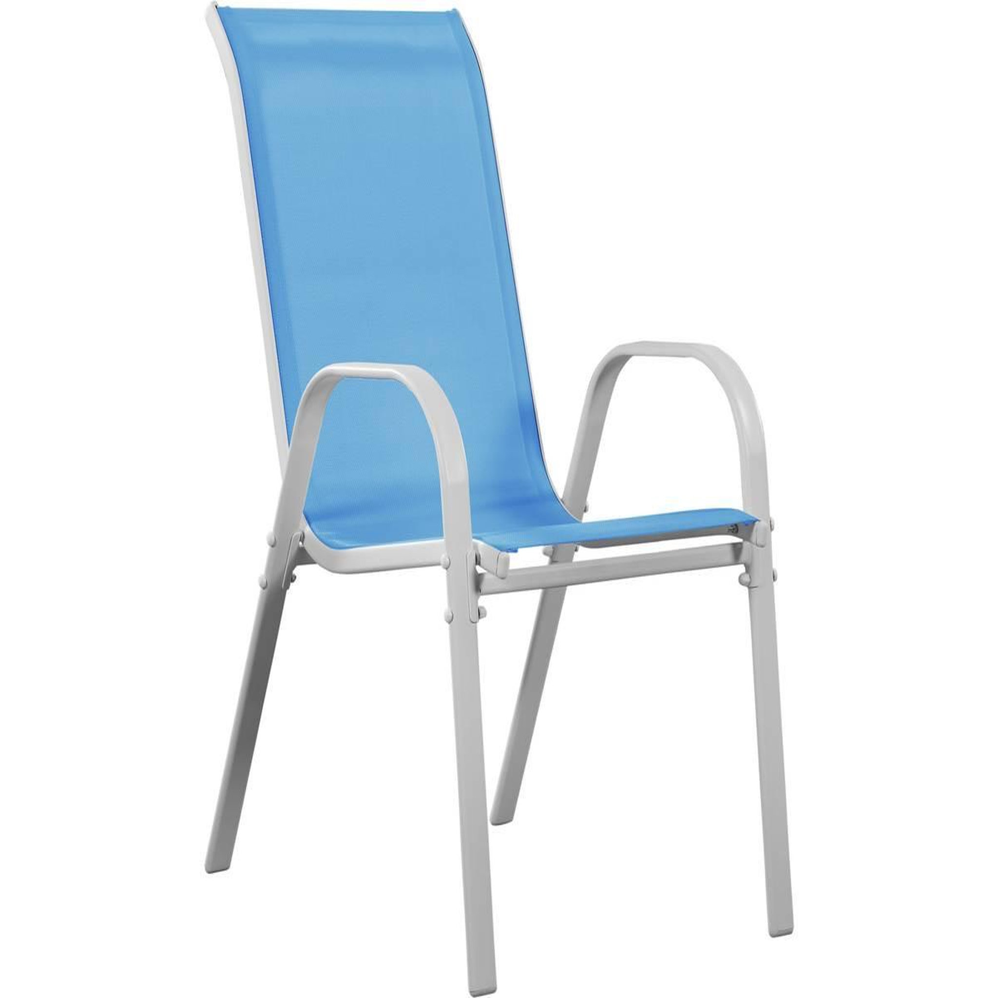 Voir la diapositive 2 : Habitat et Jardin Fauteuil jardin textilène  cordoba  - phoenix - bleu - lot de 4