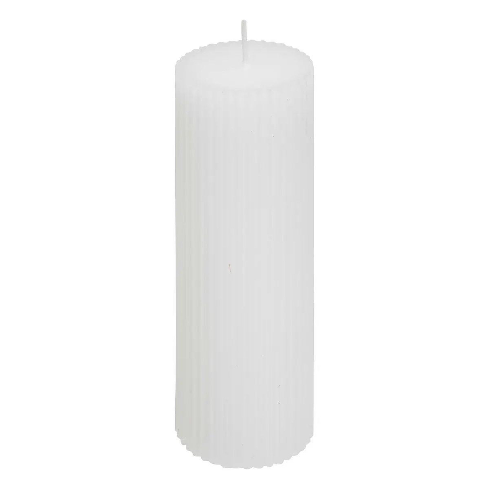 ATMOSPHERA Bougie déco  demi  14cm blanc