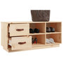 Voir la diapositive 5 : VIDAXL Banc a chaussures 100x34x45 cm Bois de pin massif