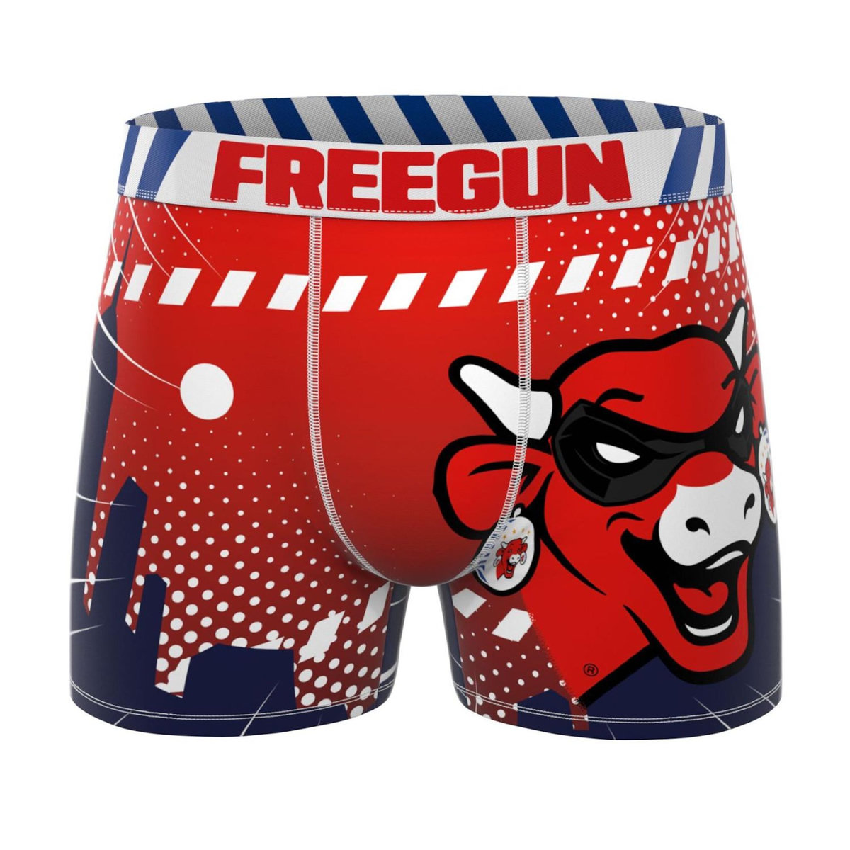 FREEGUN Lot de 3 boxers homme La vache qui rit