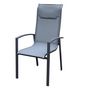 Voir la diapositive 1 : GARDENSTAR Fauteuil de jardin aluminium textilène gris TOUQUET