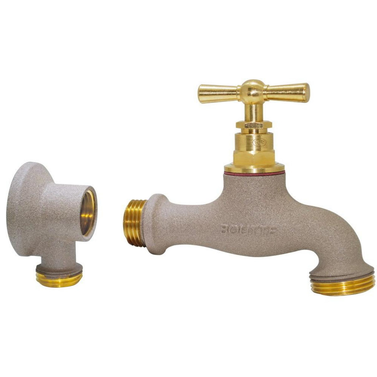 CENTRALE BRICO Kit robinet sable en laiton peinture époxy, 15x21, 20x27, avec applique