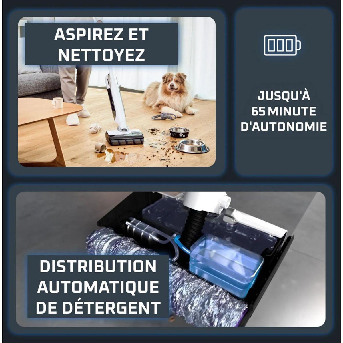 ROWENTA Aspirateur laveur GZ7257E0 X-Clean 12 + filtre