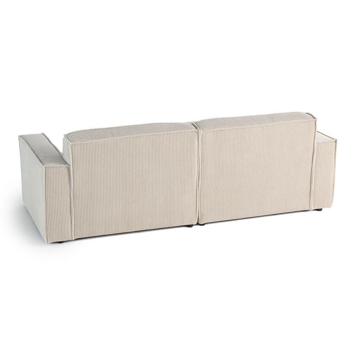 LISA DESIGN Spiaggia - canapé d'angle gauche - 4 places - en velours côtelé