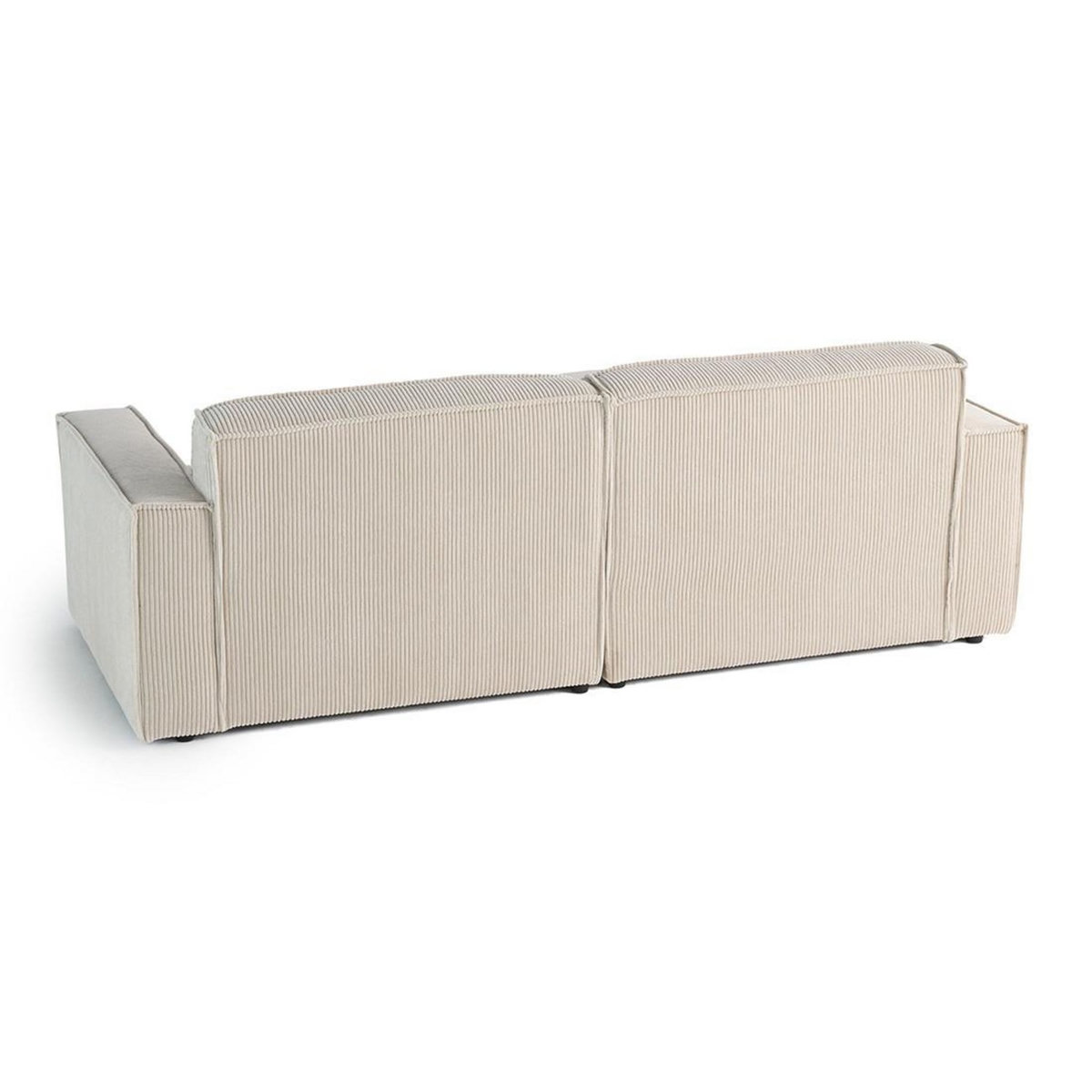 LISA DESIGN Spiaggia - canapé d'angle gauche - 4 places - en velours côtelé