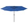 Voir la diapositive 1 : VIDAXL Parasol de jardin avec lumieres LED et mat en metal bleu azure