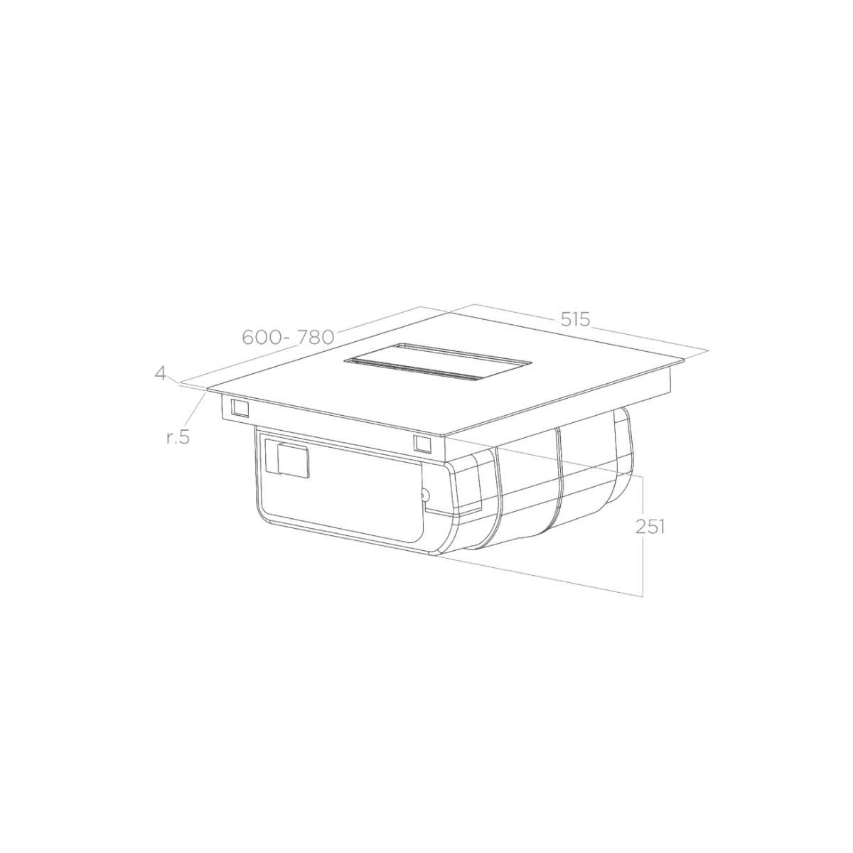 ELICA Plaque de cuisson aspirante induction 78cm 4 feux 7400w noir - PRF0193270