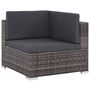 Voir la diapositive 2 : VIDAXL Salon de jardin 6 pcs avec coussins resine tressee gris