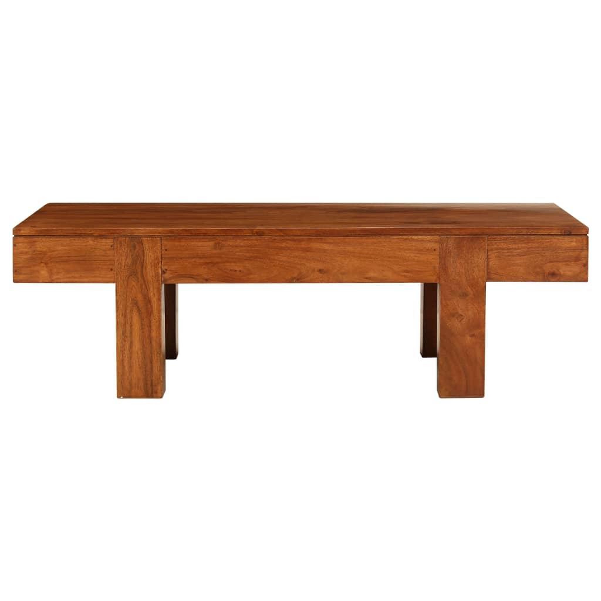 Voir la diapositive 2 : VIDAXL Table basse Bois d'acacia solide avec finition miel 100x50x30cm