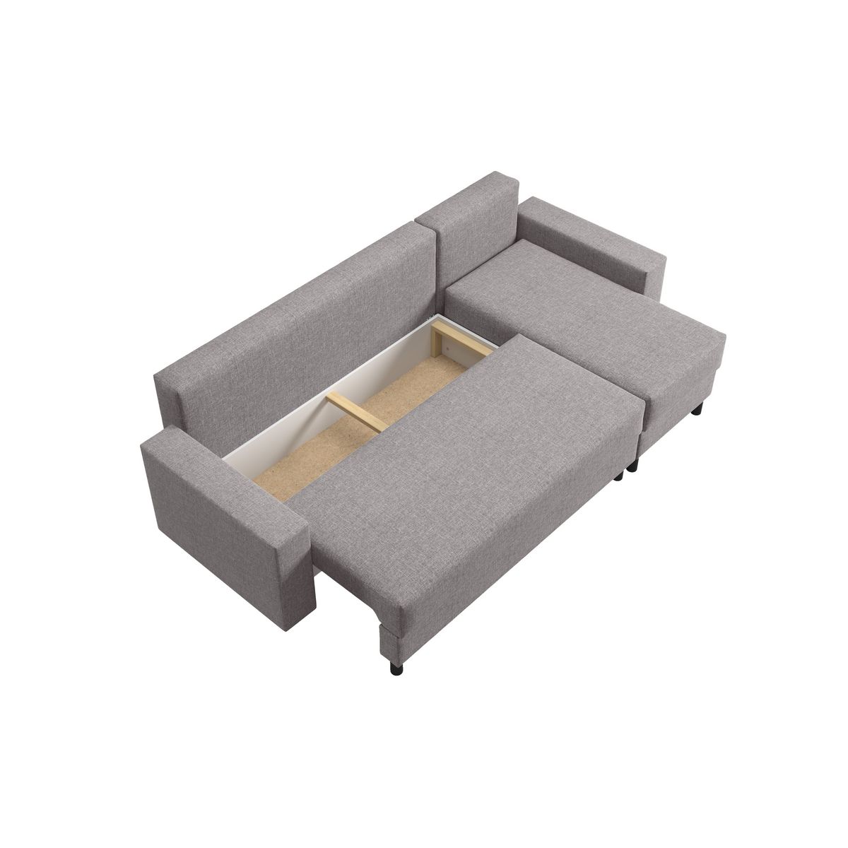 Canapé d'angle convertible et réversible  avec coffre  3 places PAOLA 