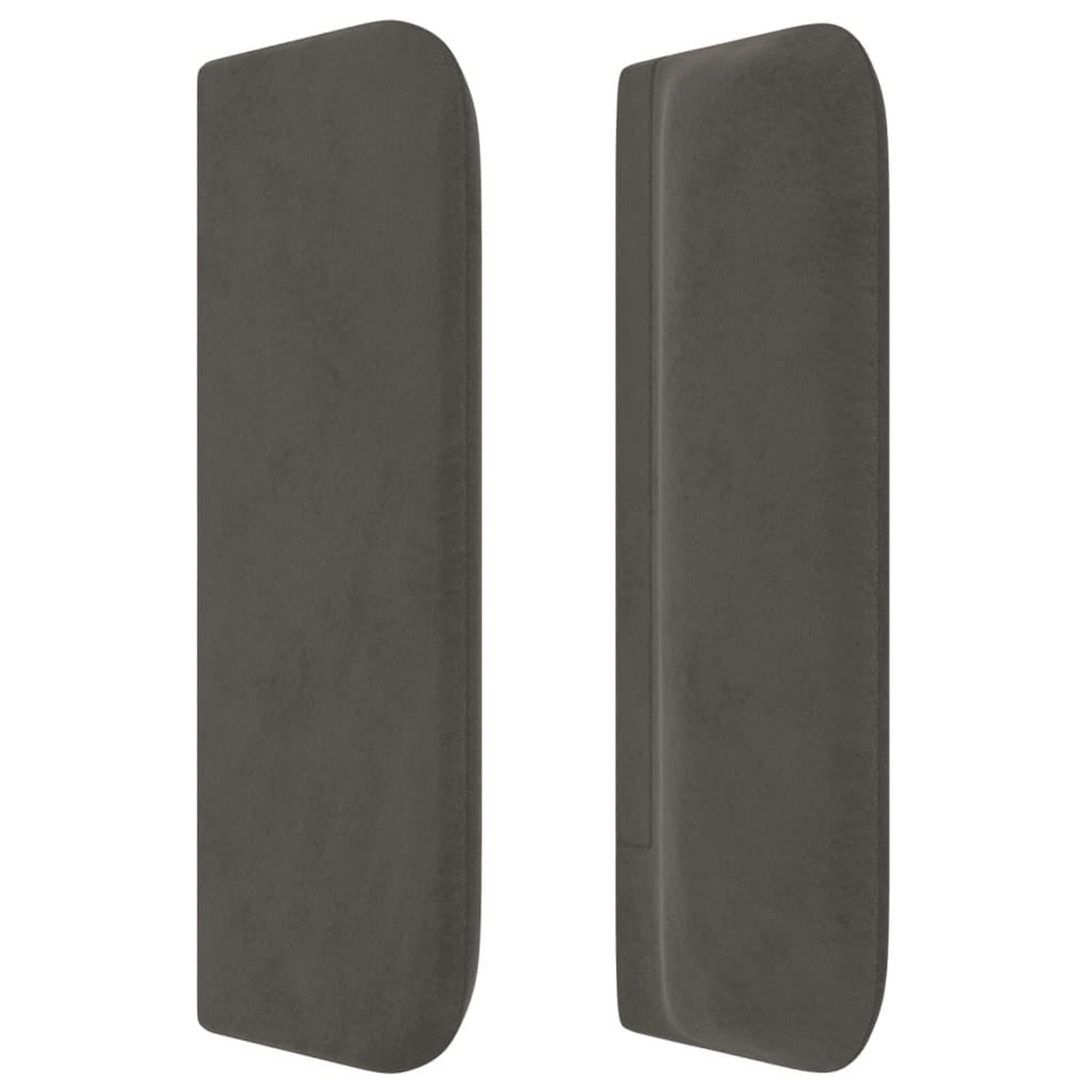 Voir la diapositive 4 : VIDAXL Tete de lit avec oreilles Gris fonce 163x16x78/88 cm Velours