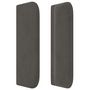 Voir la diapositive 4 : VIDAXL Tete de lit avec oreilles Gris fonce 163x16x78/88 cm Velours