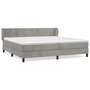 Voir la diapositive 2 : VIDAXL Sommier a lattes de lit et matelas Gris clair 200x200cm Velours
