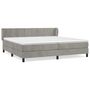 Voir la diapositive 2 : VIDAXL Sommier a lattes de lit et matelas Gris clair 200x200cm Velours