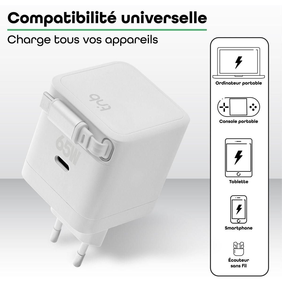 TNB Chargeur + câble GAN USB-C power delivery + cable 70cm
