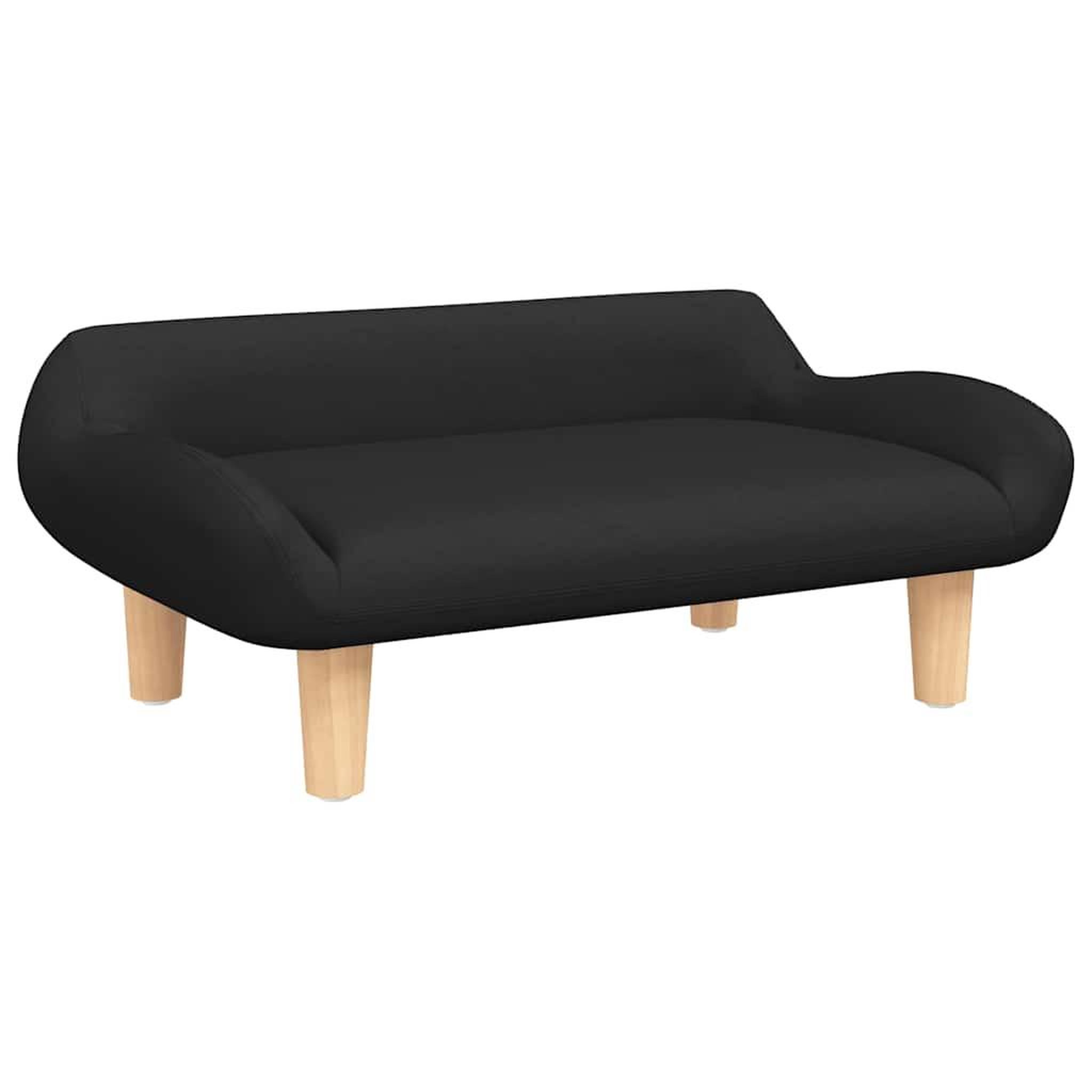 Voir la diapositive 2 : VIDAXL Lit pour chien noir 70x40x24 cm tissu