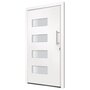 VIDAXL Porte d'entree Aluminium et PVC Blanc 110x210 cm