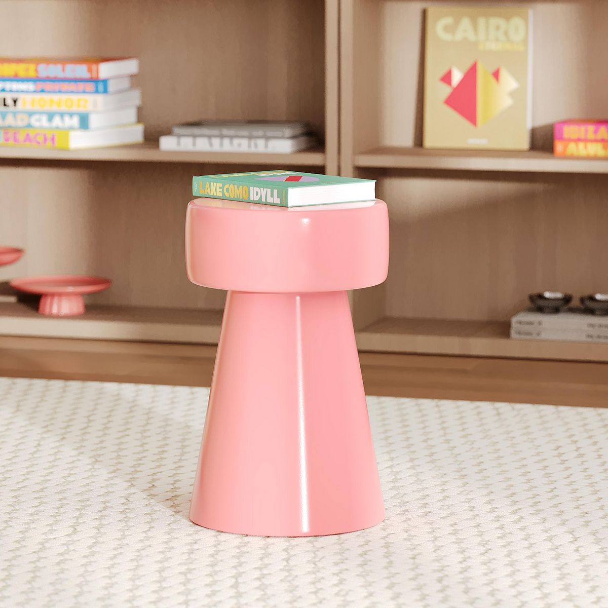 Rendez vous déco Table d'appoint ronde en métal vert kaki D30 cm - Athéna