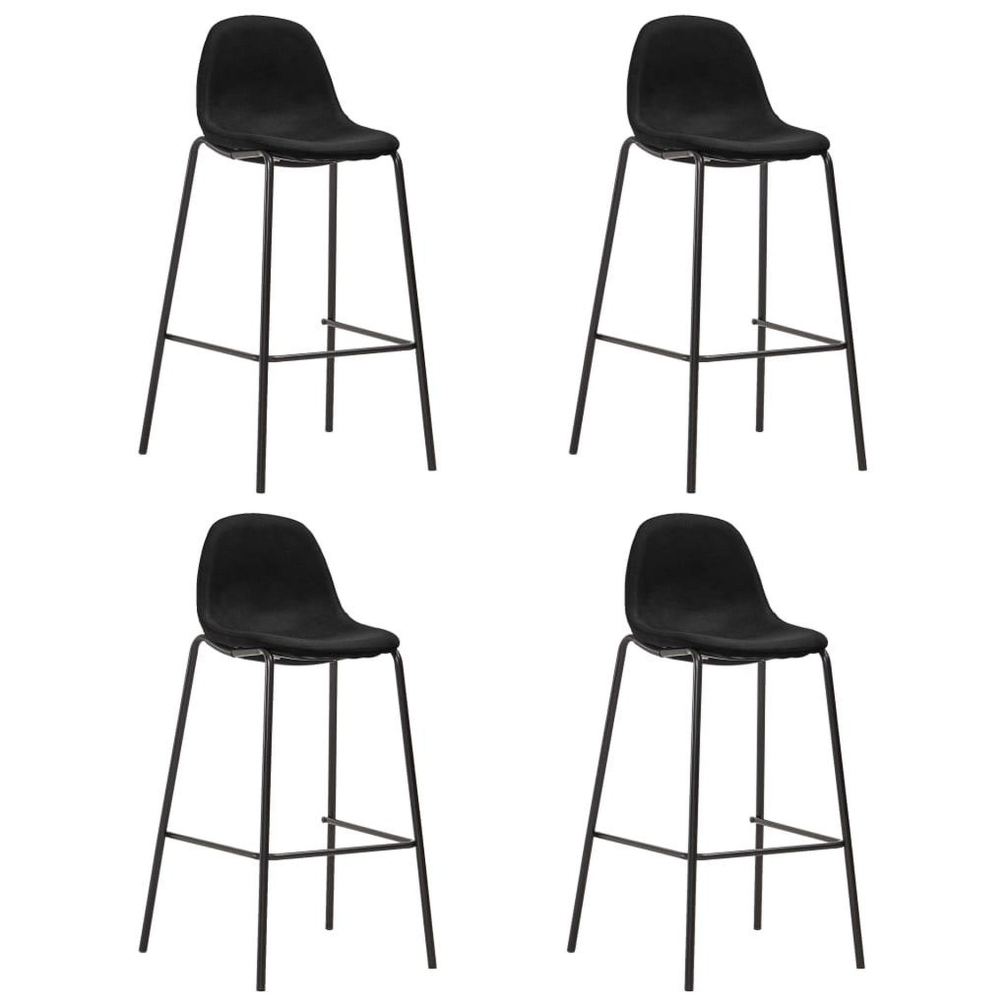 Voir la diapositive 5 : VIDAXL Ensemble de bar 5 pcs Tissu Noir