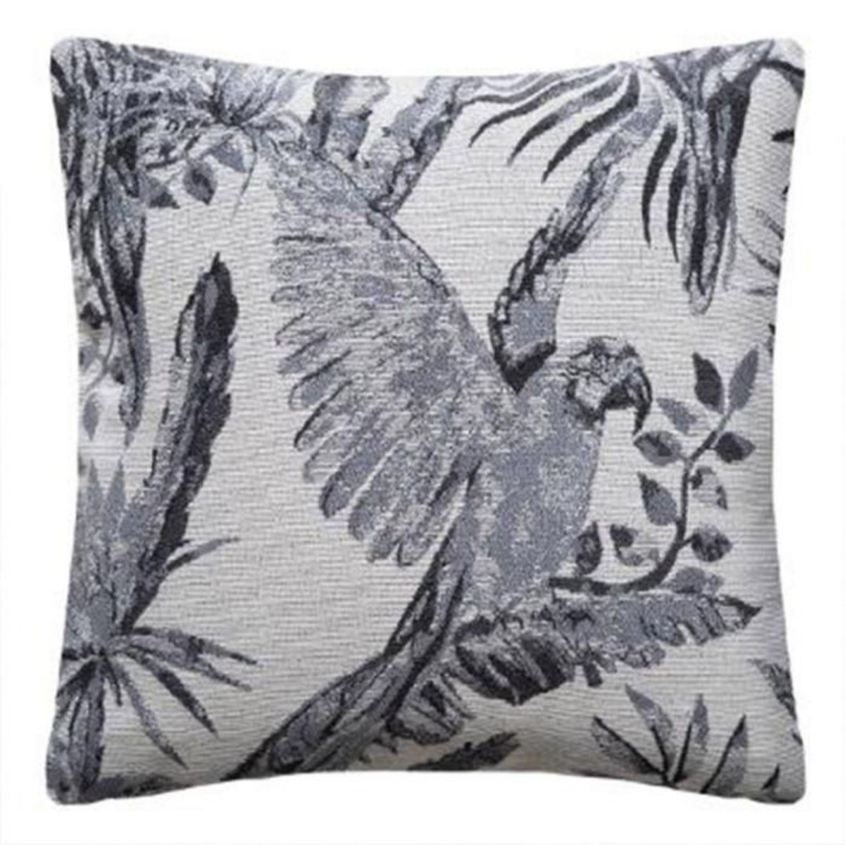 ATMOSPHERA Coussin Déco  Perroquet  40x40cm Gris