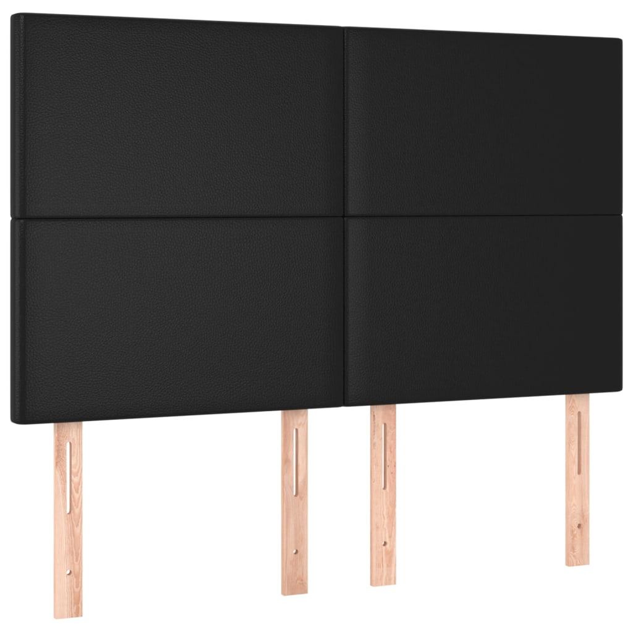 Voir la diapositive 4 : VIDAXL Tete de lit a LED Noir 144x5x118/128 cm Similicuir