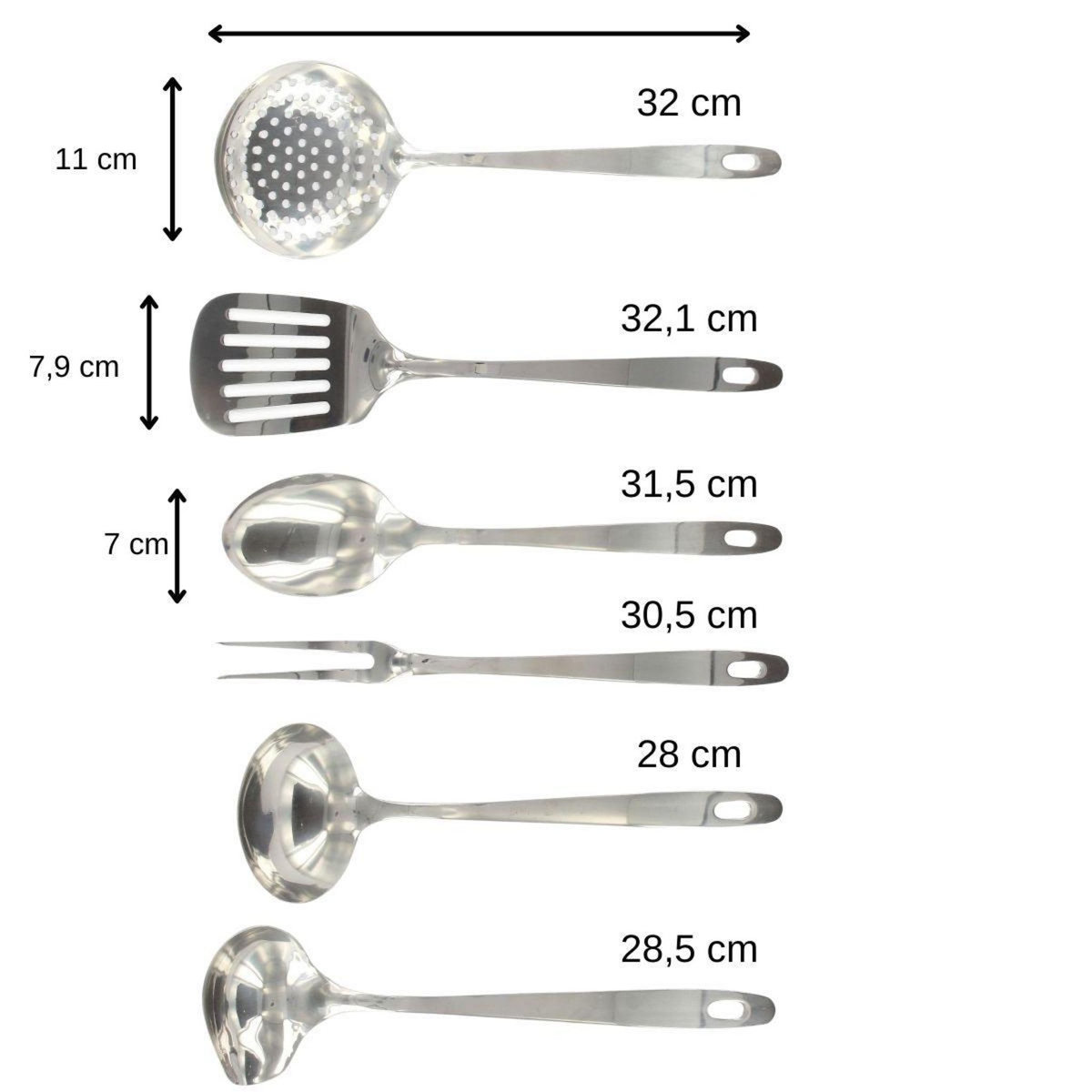Fackelmann Ensemble ustensiles de cuisine 6 pièces inox Fackelmann Oxford