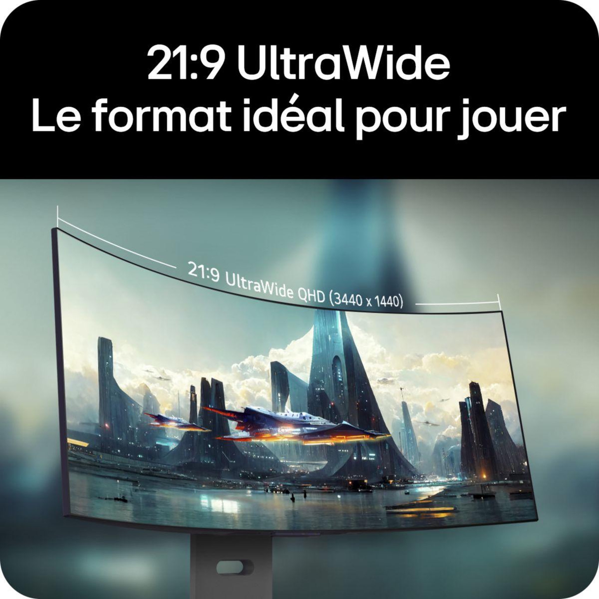 Voir la diapositive 5 : LG Ecran pc gamer 34gx900a 34  incurvé 800r uwqhd 240hz oled hdr true black 400 hdmi 2.1 amd freesync & g-sync