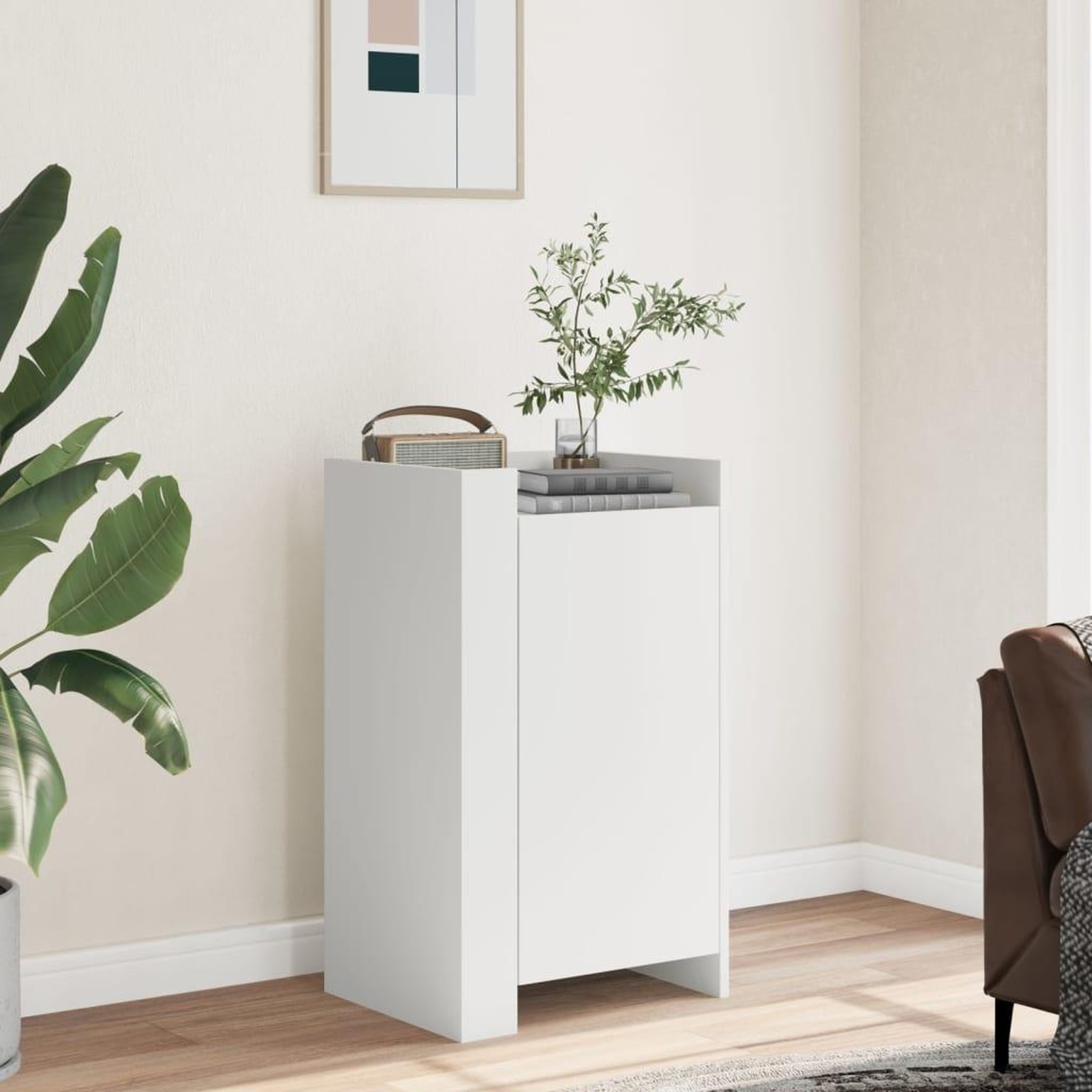 VIDAXL Buffet blanc 45x35x75 cm bois d'ingenierie