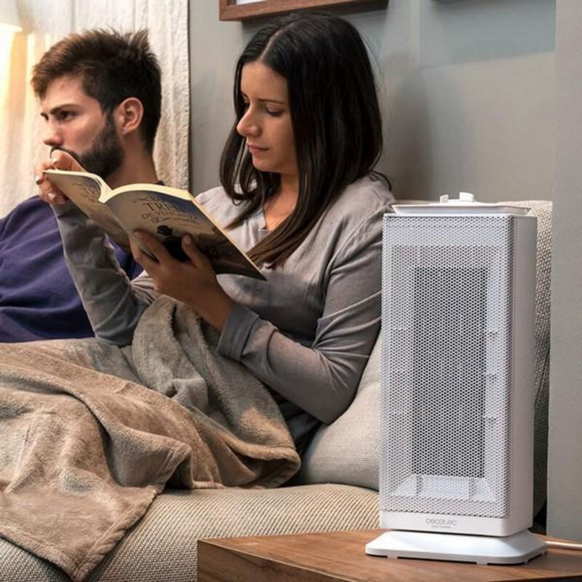 CECOTEC Chauffage Céramique Électrique Cecotec Ready Warm 6200 Ceramic Sky 2000W Blanc