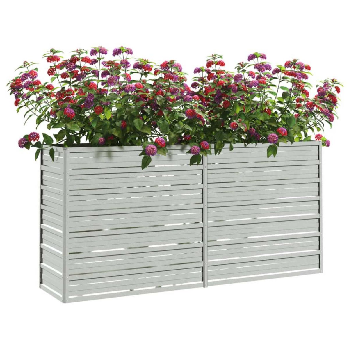 VIDAXL Lit sureleve de jardin 160x40x77 cm Acier galvanise Argente