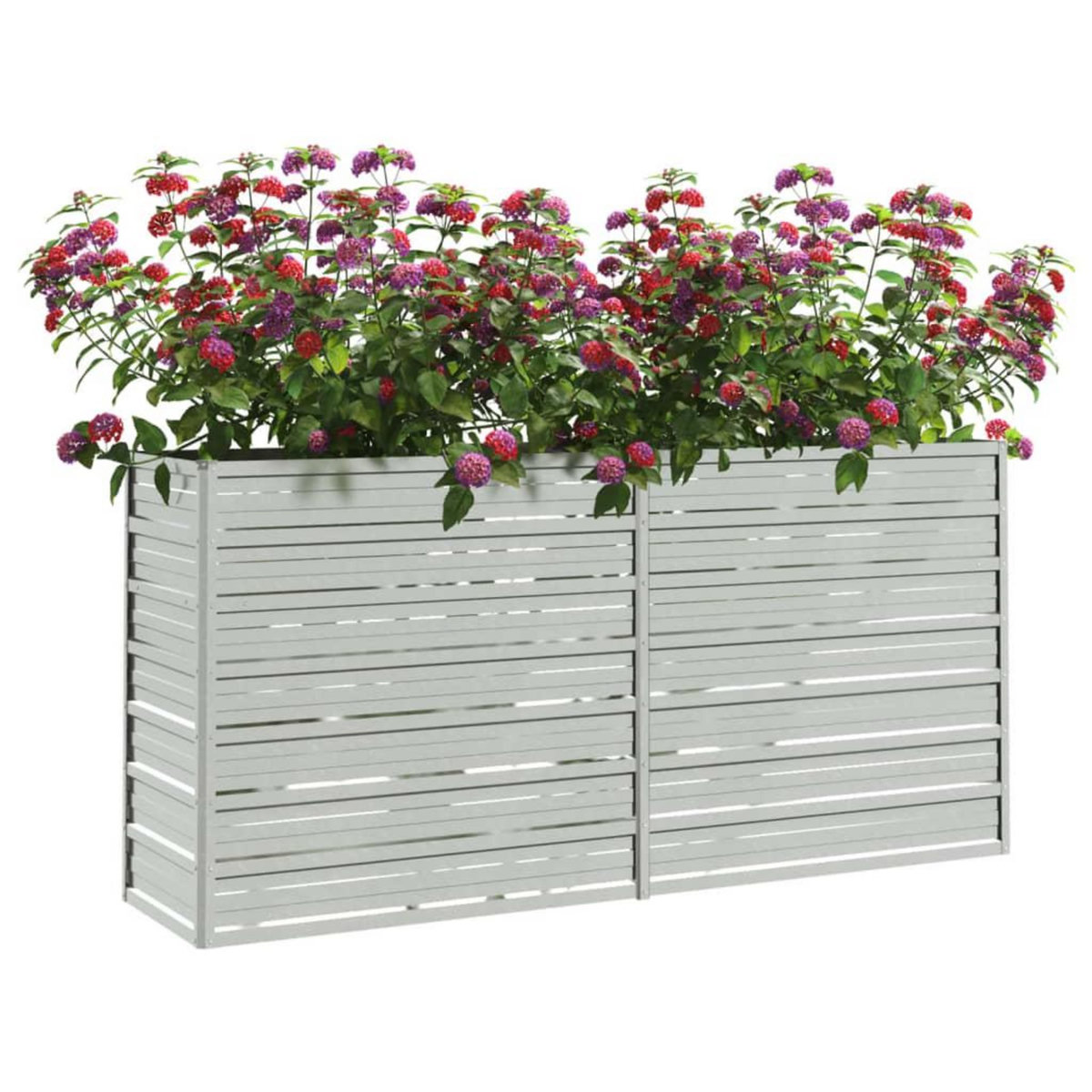 VIDAXL Lit sureleve de jardin 160x40x77 cm Acier galvanise Argente