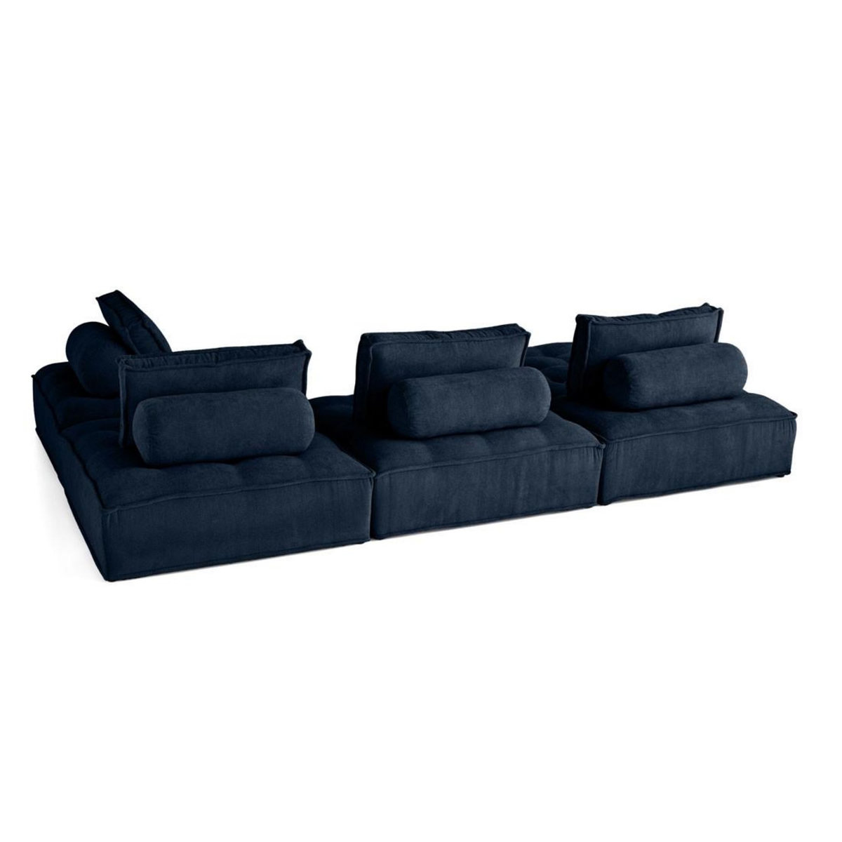 BEST MOBILIER Marisol - canapé panoramique modulable 7 places - velours texturé