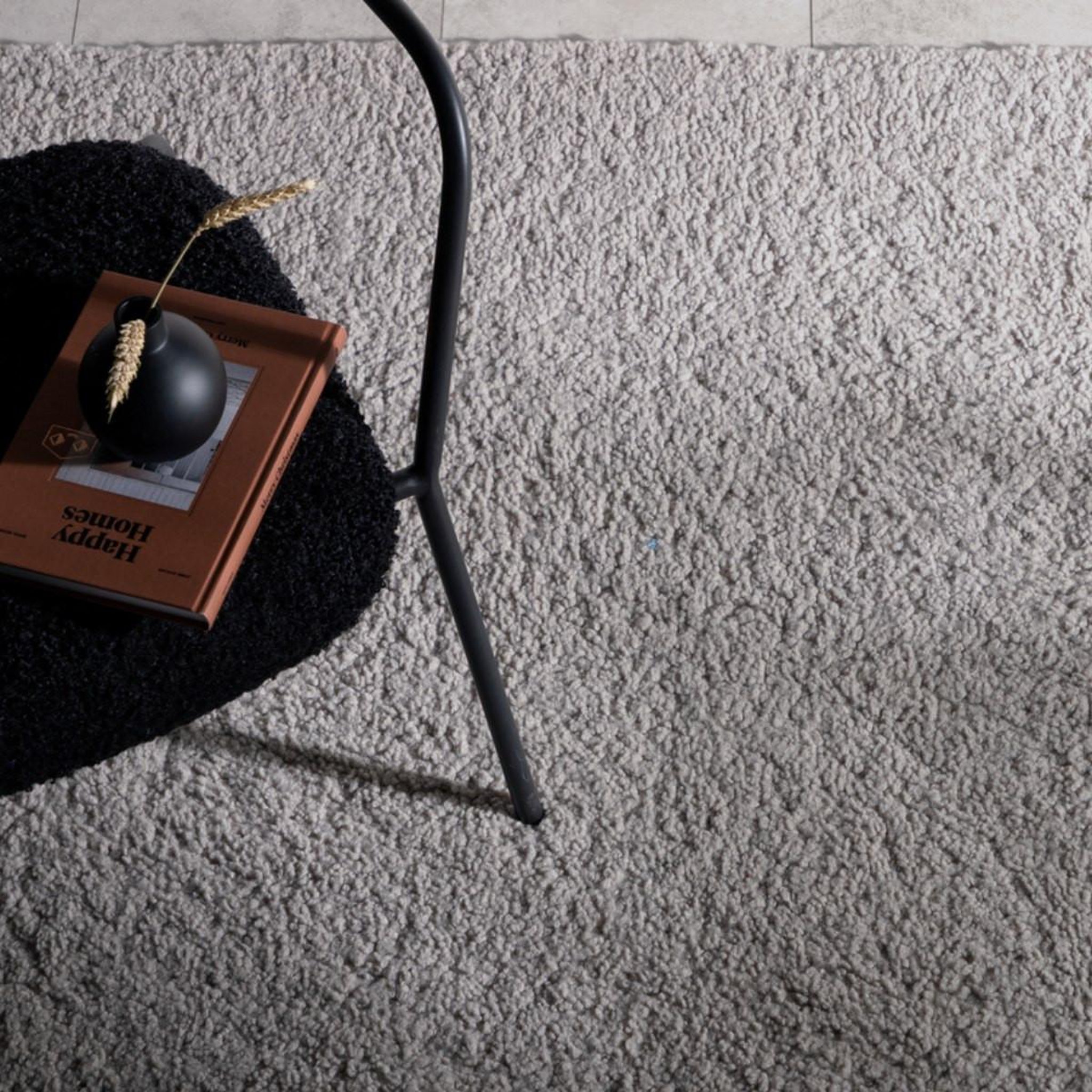 Voir la diapositive 3 : Paris Prix Tapis uni  teddy  160x230cm gris