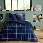 FUTURE HOME Parure de lit 2 personnes en microfibre. Coloris disponibles : Bleu