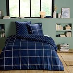 FUTURE HOME Parure de lit 2 personnes en microfibre. Coloris disponibles : Bleu