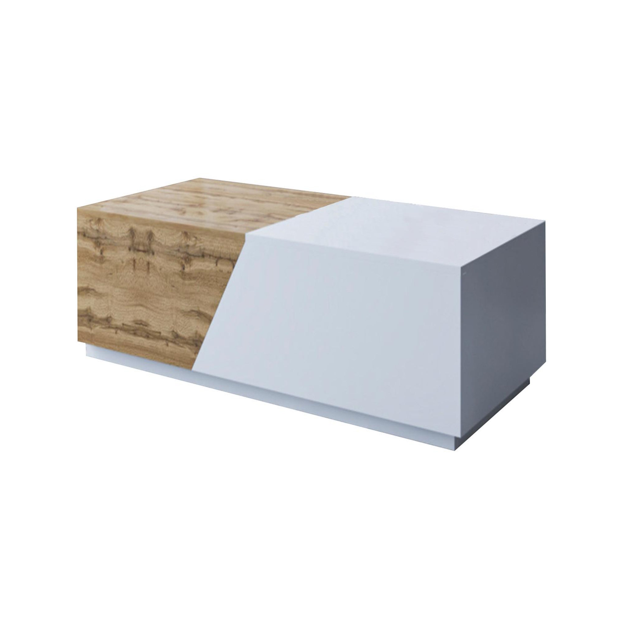 Voir la diapositive 1 : BEST MOBILIER Pitt - table basse - 124 cm - style industriel